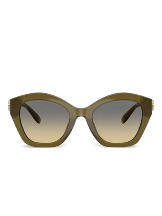 Coach geometric-frame sunglasses - Green