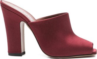 PARIS TEXAS Rosie heeled mules - Red