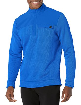 Under Armour Mens Storm SweaterFleece Half Zip 1 Jacket, (400) Team Royal / / White, L