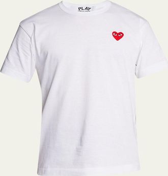 Comme Des Garçons Mens Cotton Jersey Heart T-Shirt