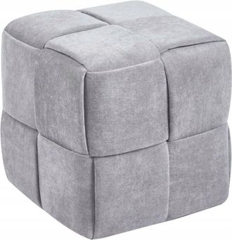 OEM Puff Reposapi&eacute;s Tapizado Gris Con Asiento De Tela Entretejida Maloy