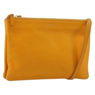 Celine Pre-owned Cross Body Bags, female, Yellow, Size: ONE SIZE Pre-owned Vintage Shoulder Bag