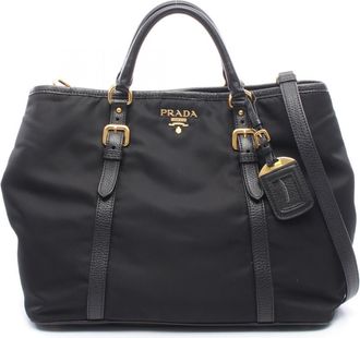 Prada Nylon Leather 2way Handbag
