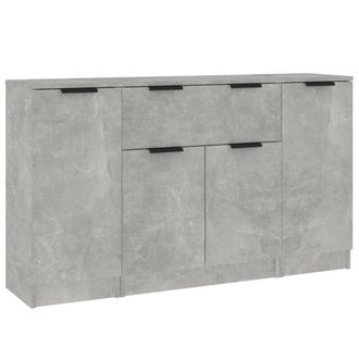 Berkfield Home Sideboards 3 pcs Concrete Grey Engineered Wood
