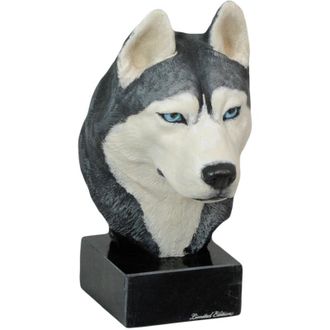 OEM Husky Siberiano, Husky Siberiano - Estatuilla Pintada, Figura, Realizada Por El Artista, Marca Art-dog