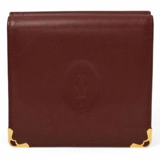 Cartier Pre-owned Wallets, unisex, Red, Size: ONE SIZE Pre-owned Leather Wallet