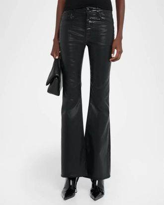 Rag & Bone Flexi Dahlia Full Flare Pants In Black