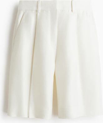 H&M Bermudashorts aus Leinengemisch - White