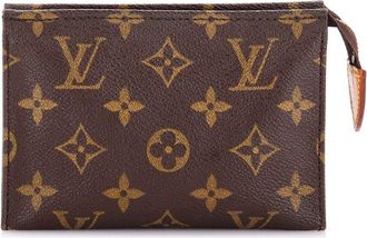 Louis Vuitton Brown Monogram Canvas Toiletry Pouch 15 (Authentic Pre-Loved)