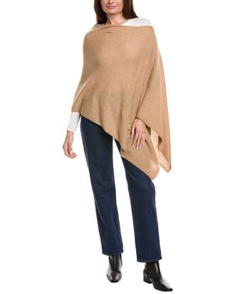 Amicale Cashmere Jersey Asymmetrical Cashmere Poncho