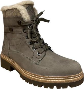 Remonte D0B81 Veterlaars - Dames - Winterlaarzen - Grijs - 39 EU - Wol - Schoenen