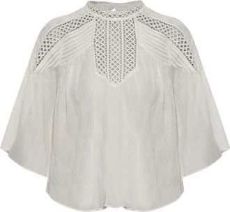 Isabel Marant Parina Top - Dames - Blouses - Wit - S - Linnen - Overhemden