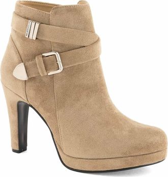 Andrea Womens High Heel Booties In Brown