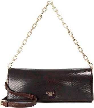 Dune London Bemuse Croc Embossed Faux Leather Shoulder Bag in Brown at Nordstrom