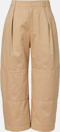 Loewe Cotton cropped barrel-leg pants