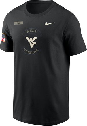Nike West Virginia Military Appreciation Nike Mens Dri-FIT College T-Shirt in Black | 02ET00AWVN-5MV