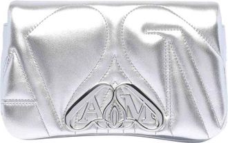 Alexander McQueen Light Silver The Mini Seal Bag