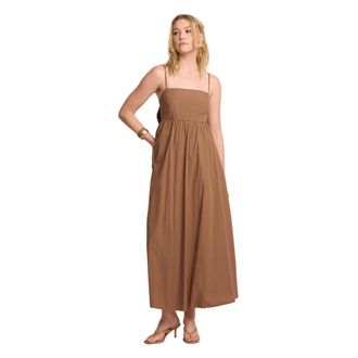Kocca Abito con fiocco sul retro - Dames - Casual kleedjes - Bruin - L - Kleedjes