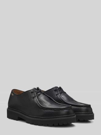 HUGO BOSS Schn&uuml;rschuhe aus echtem Leder mit Label-Pr&auml;gung in Black, Gr&ouml;&szlig;e 40