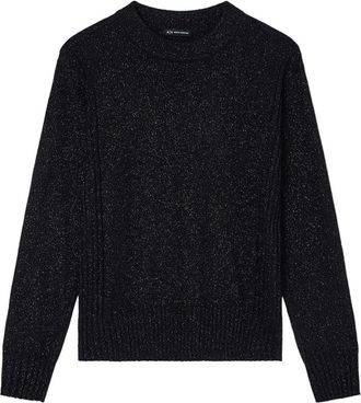 A|X Armani Exchange Regular fit sweater met ronde hals - Dames - Ronde hals truien - Zwart - S - Wol - Truien & Vesten