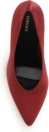 Versace Womens Pumps Gianni Satin Red Viscose High Heel Shoes