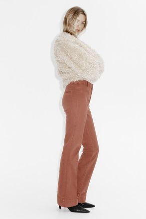 H&M Flared High Jeans in Dark Orange at Nordstrom, Size 16