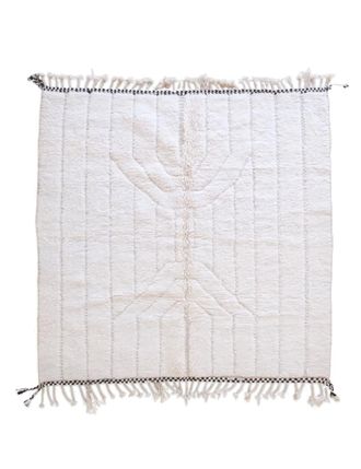 AFK Living Alfombra marroqu&iacute; cuadrada en blanco maine 195 x 195 cm