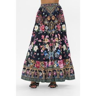 Camilla Tiered Maxi Skirt Midnight In Monserrate at Nordstrom, Size X-Small Au