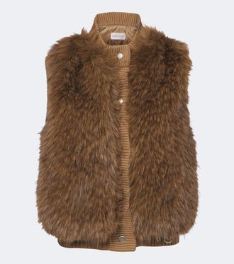 Moncler Gilet in teddy foderato in lana