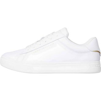 Tommy Hilfiger Womens Essential Low Top Court Trainers, White (White), 4