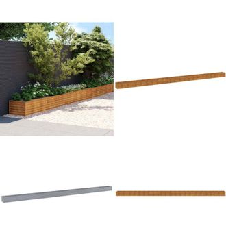 vidaXL Fioriera Rialzata da Giardino 960x50x36 cm in Acciaio Corten - Fioriera in acciaio corten - Fioriera rialzata
