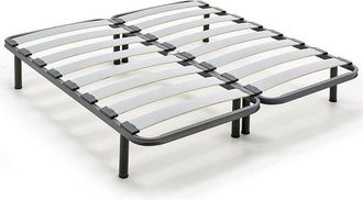 HOGAR 24 Hogar24 - Somier 180x190 Cm Lama Curva Reforzada Tubo Acerado 40x30 Mm Laminas De Haya Antideslizantes + 8 Patas Cilindricas De 32 Cm