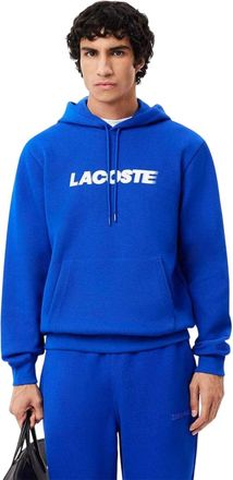 Lacoste Heren-hoodie van dubbelzijdig katoenpiqu&eacute; (Blauw)