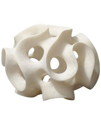 Jamie Young Co. Ribbon Sphere In White Resin