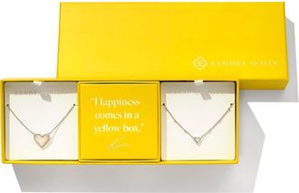 Kendra Scott Ari 2-Piece Pendant Necklace Gift Set in Silver Ivory Mother Of Pearl at Nordstrom