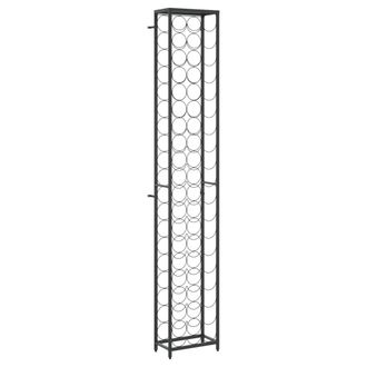 vidaXL Vidaxl - Botellero Para 57 Botellas Hierro Forjado Negro 34x18x200 Cm