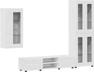 vidaXL Conjunto De Mueble De Tv Con Caj&oacute;n Madera De Ingenier&iacute;a Vidaxl