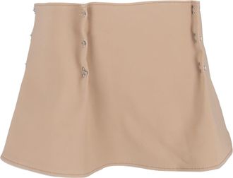 Dion Lee Hooks Accent Mini Skirt in Beige Cotton