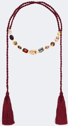 Jennifer Behr Leah crystal--embellished silk necklace