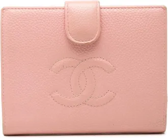 Chanel Pink Grained Calfskin Wallet (Bi-Fold) (Pre-Owned)