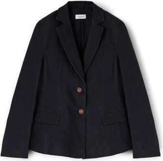 Motivi Enkelrijig spijkerblazer - Dames - Blazers - Blauw - XS - Katoen - Jassen