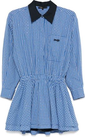 Maje Abito corto a quadri con strass - Blu