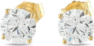 Luxury Bazaar 14K Yellow Gold 1.85ct Lab Grown Diamond Stud Earrings LG10 091125