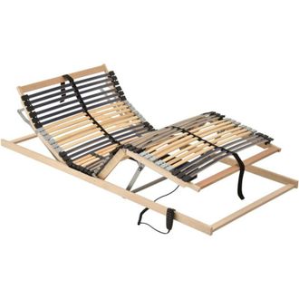 vidaXL vidaXL Letto con Telaio a Doghe Elettrico 42 Doghe 7 Zone 100x200 cm