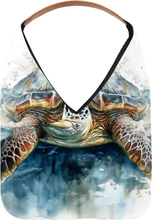 Generic Sea Turtle Reusable Lightweight Grocery Bags - Foldable Into Compact Pouch, Washable & Sturdy, Multipurpose for Shopping and Travel