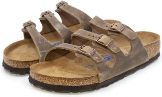 Birkenstock Womens Florida Soft Footbed Sandals In Brown Brown