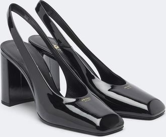 Prada Patent leather slingback pumps