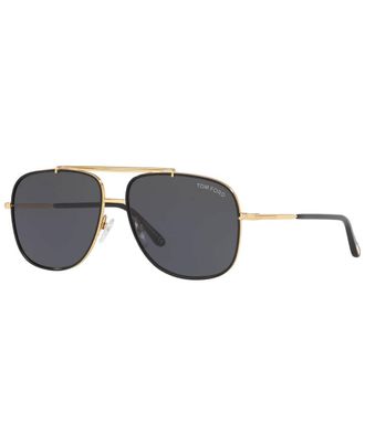 Tom Ford Benton Grey Pilot Unisex Sunglasses FT0693 30A 58