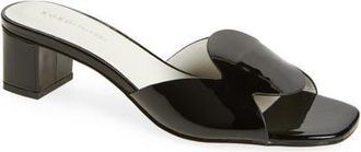 Koko + Palenki Orbit Slide Sandal in Black Patent at Nordstrom, Size 8.5