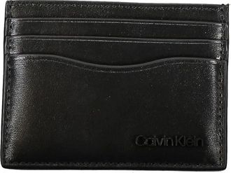 Calvin Klein Zwarte leren portemonnee - Heren - Portefeuilles - Zwart - ONE Size - Leer - Accessoires
